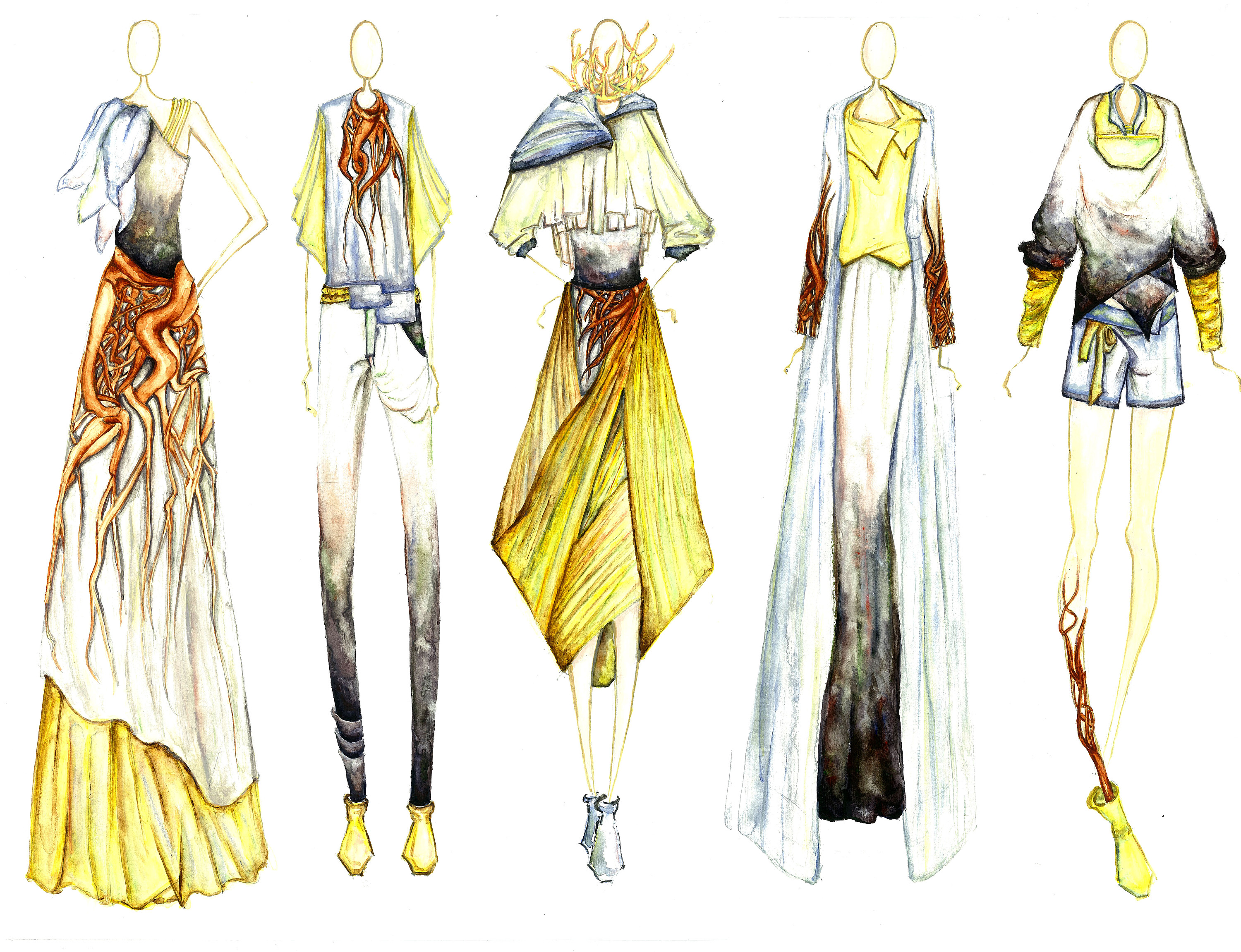 服裝設(shè)計(jì)效果圖|服裝|休閑/流行服飾|未央chun 